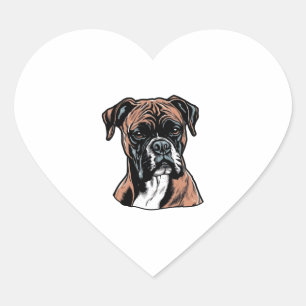 Sticker Cœur Boxer Buddy Humoristique Protective