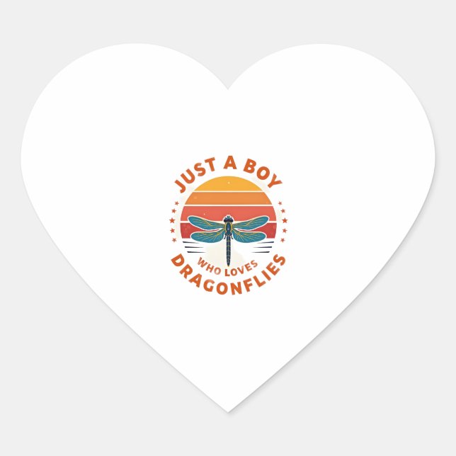 Sticker Cœur Boys Dragonfly (Devant)