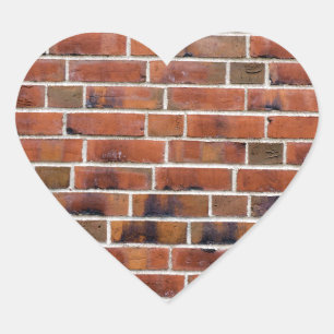 Sticker Cœur Brick wall with joints