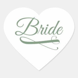 Sticker Cœur Bride Flourish Green