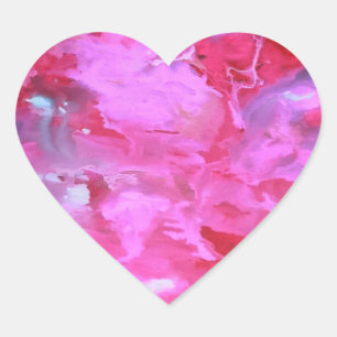 Sticker Cœur Broderie rose