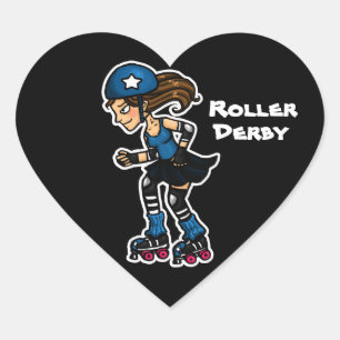 Sticker Cœur Brouilleur de Derby de rouleau
