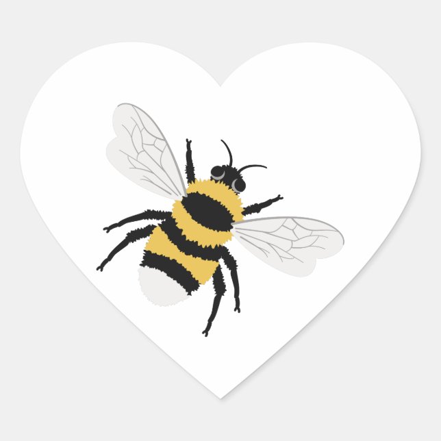 Sticker Cœur Bumble Bee (Devant)