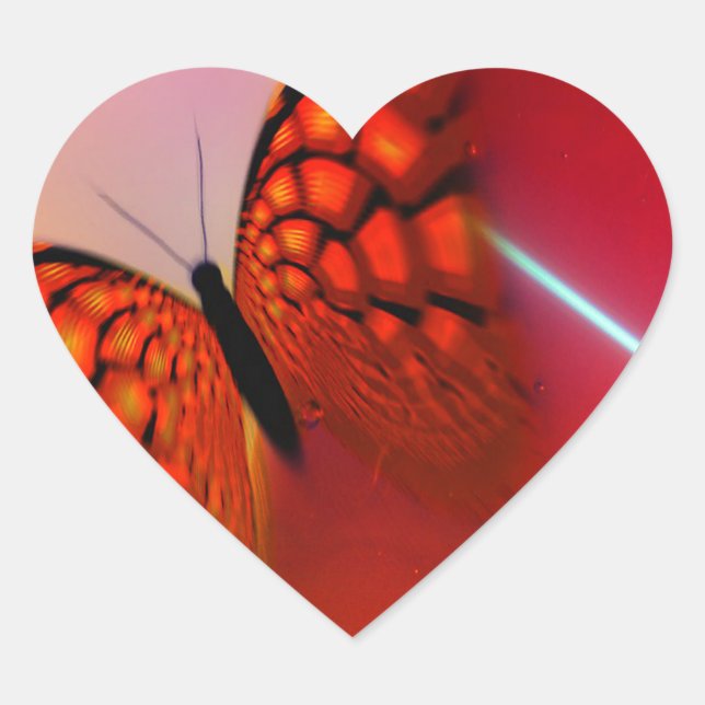 Sticker Cœur Butterfly and Hearts (Devant)