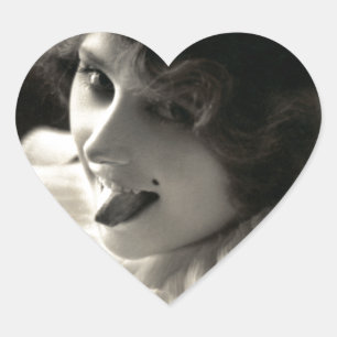 Sticker Cœur C. 1910 Tante de femme jolie