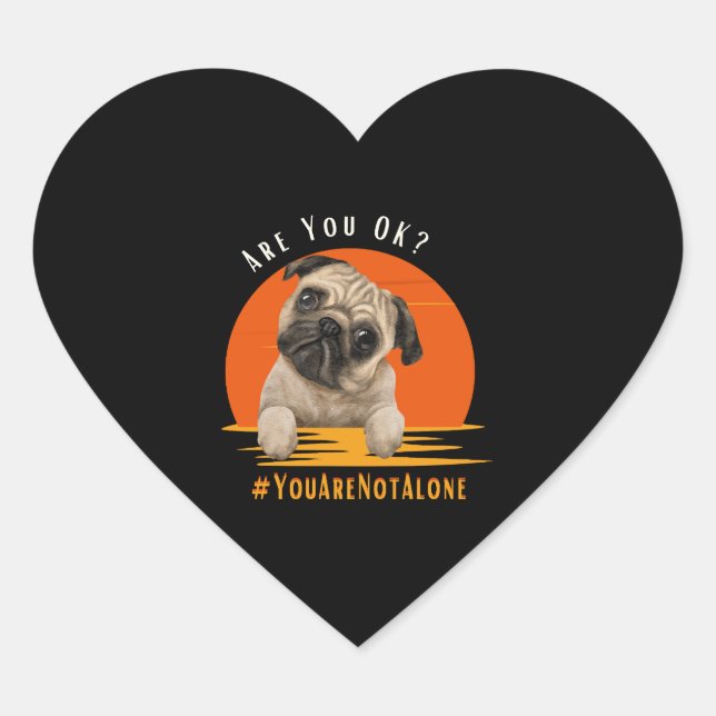 Sticker Cœur Ça Va (Youarenotalone) (Devant)