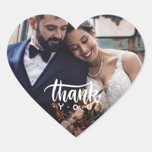 Sticker Cœur Cadeau de remerciement de mariage photo Sweet Hear