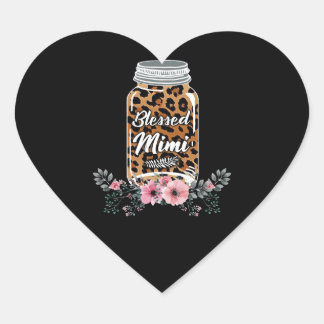 Sticker Cœur Cadeau Mimi | Bienheureux Mimi Fleur Cadeau Mimi L