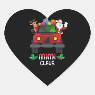 Sticker Cœur Cadeau Mimi | Mimi Père Noël Mimi