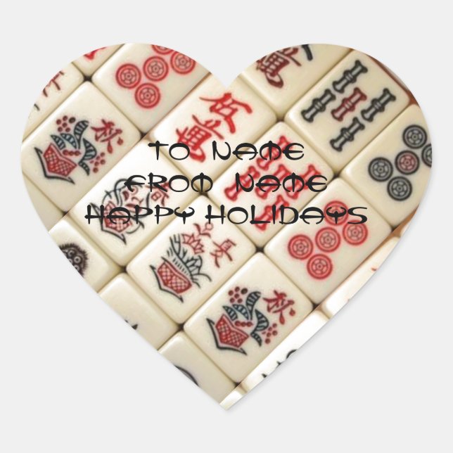 Sticker Cœur Cadeau oriental (Devant)