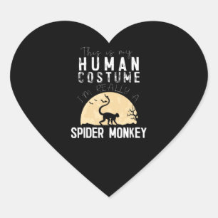 Sticker Cœur Cadeau Spider   Araignée costumée humaine d'Hallow