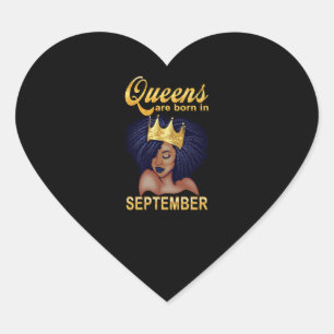 Sticker Cœur Cadeaux d'anniversaire  Les Reines Sont Nées En S