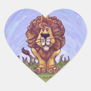 Sticker Cœur Cadeaux et accessoires de lion