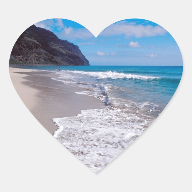 Sticker Cœur Cadre de mariage sur la plage Coeurs Mariages (Devant)