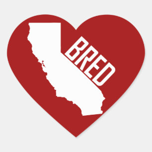 Sticker Cœur California Bred