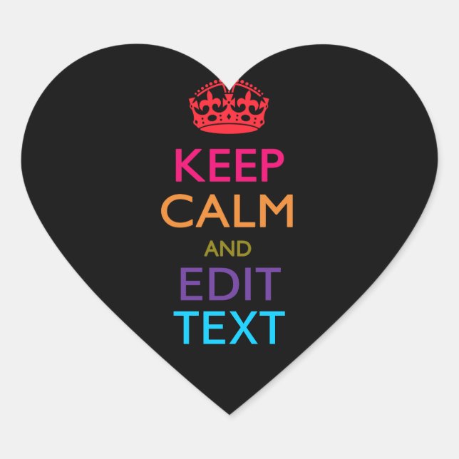 Sticker Cœur CALME DE CONSERVATION PERSONNALISÉ ET Multicolore  (Devant)