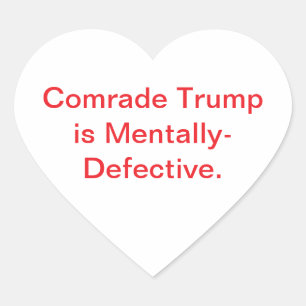 Sticker Cœur Camarade Trump défectueux Hankamer Artjunkhaus Ban
