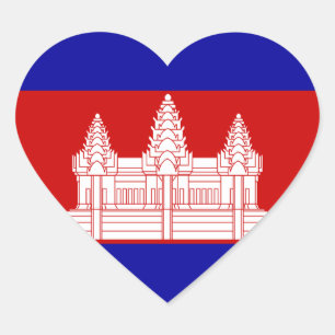 Sticker Cœur cambodge