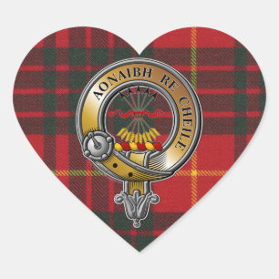 Sticker Cœur Cameron Tartan & Badge