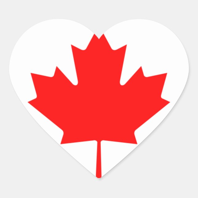 Sticker Cœur canada (Devant)