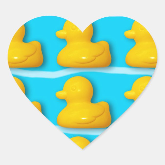 Sticker Cœur Canards de bain (Devant)