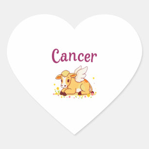 Sticker Cœur Cancer Zodiac Vache Png, Cancer mignon