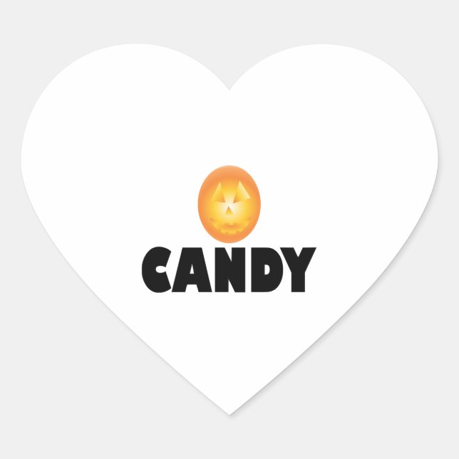 Sticker Cœur Candy Halloween (Devant)