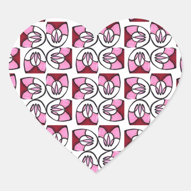 Sticker Cœur Candy Swirl (Devant)