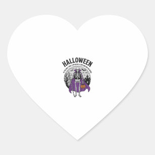 Sticker Cœur Cape de citation drôle de squelette Halloween Desi