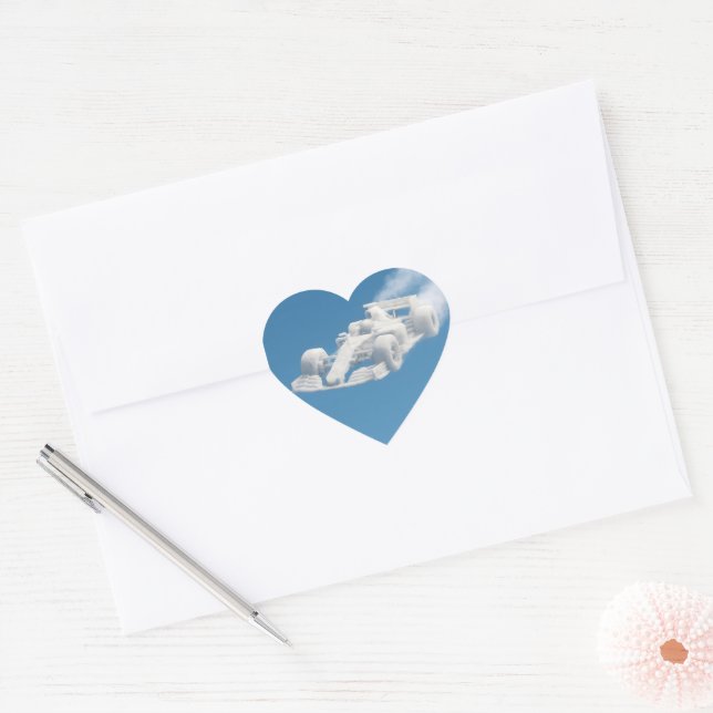 Sticker Cœur Car cloud blue heart (Enveloppe)