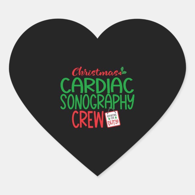 Sticker Cœur Cardiac sonographe (Devant)
