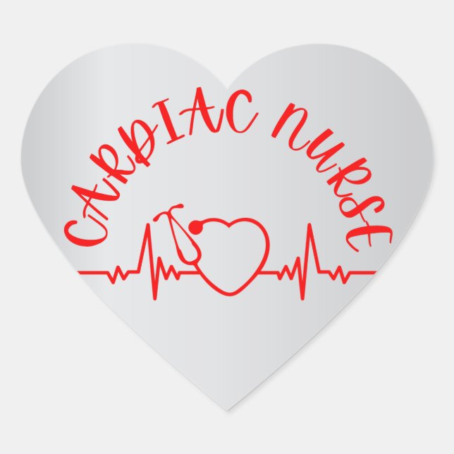 Sticker Cœur cardiologue infirmier cardiologue cadeaux cardiolo (Devant)