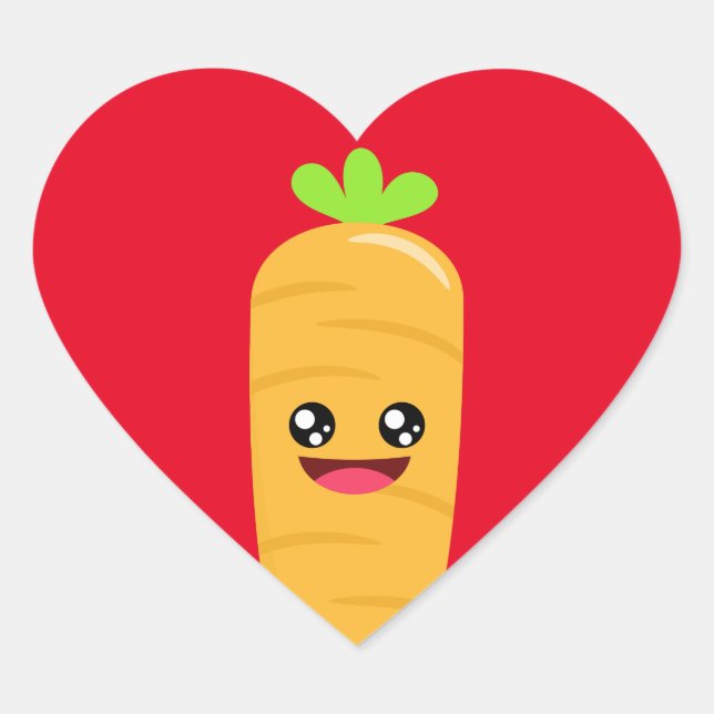 Sticker Cœur Carrot Love (Devant)