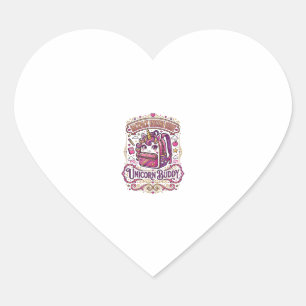 Sticker Cœur Cartable Licorne Copain Licorne Conception De Merc