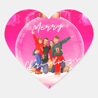 Sticker Cœur Carte de Noël