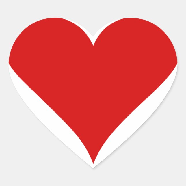 Sticker Cœur Cartes de Jeu de Coeur Forme Saint-Valentin (Devant)