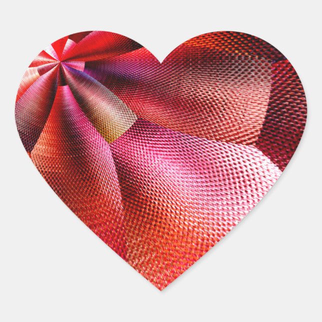 Sticker Cœur "Cartes graphiques en toile no 1" (Devant)