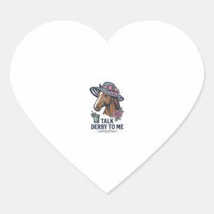 Sticker Cœur Casquette de cheval Derby vintage Talk Derby To Me