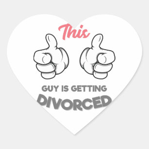 Sticker Cœur Ce type se fait Divorcer