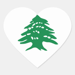 Sticker Cœur Cèdre vert Liban