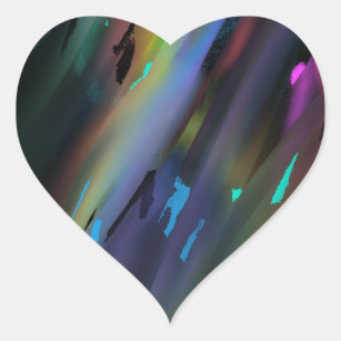 Sticker Cœur Célébrer la neurodivergence Rainbow Flat