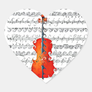 Sticker Cœur Cello & I Rock !_
