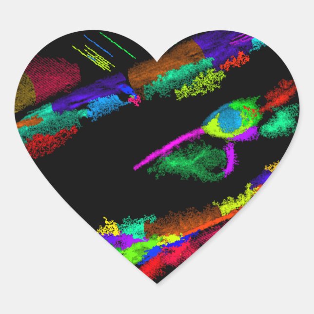 Sticker Cœur Cellule neuronale (Devant)