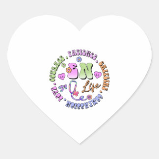 Sticker Cœur Cercle des infirmières d'urgence