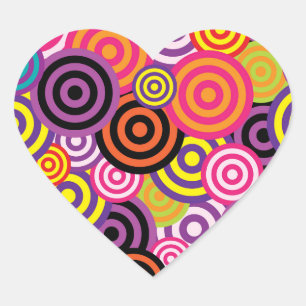 STICKER CŒUR CERCLES SUPER