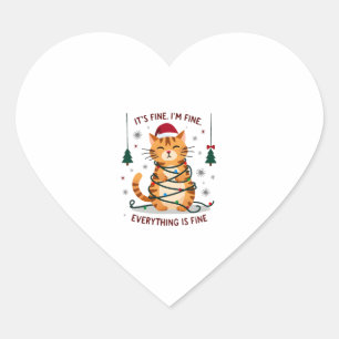 Sticker Cœur C'est Bien Je Suis Bien Tout Va Bien Xmas Chat Chr