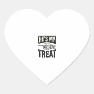 Sticker Cœur C'est mon squelette de main de la fête d'Halloween