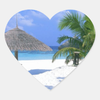 Sticker Cœur Chaise plage - Bliss été