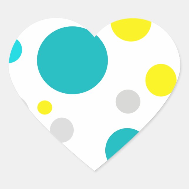 Sticker Cœur Chanceux bulles colorées (Devant)