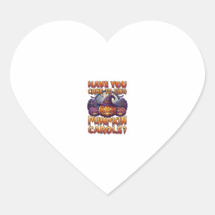 Sticker Cœur Chants de citrouille Chapeau de sorcière d'Hallowe